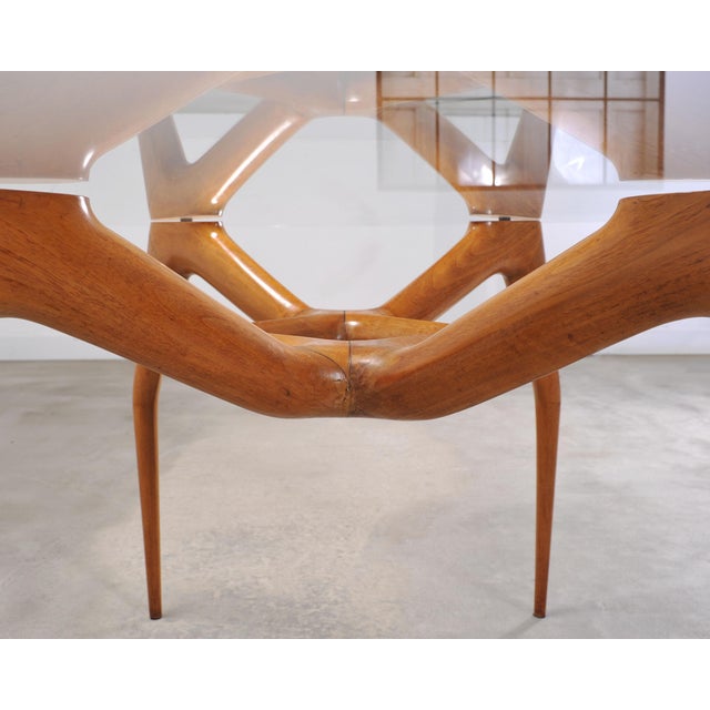 Ico Parisi Style Italian Walnut Spider Leg Dining Table For Sale - Image 16 of 18