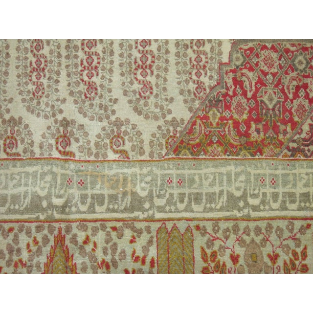 Persian Antique Persian Tabriz Dowry Rug For Sale - Image 3 of 18