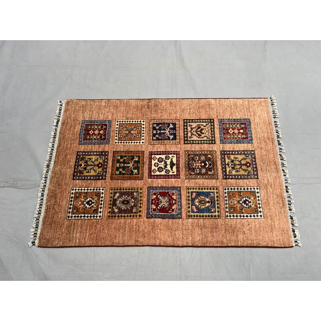 Art Deco Bakhtiari Four Seasons Tree of Life Wool Rug in Terracotta, 2'10" X 4' For Sale - Image 3 of 11
