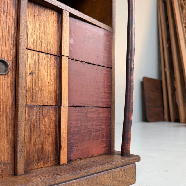 Small Japanese Asymmetrical Storage Cabinet, 1920s For Sale - Image 13 of 18