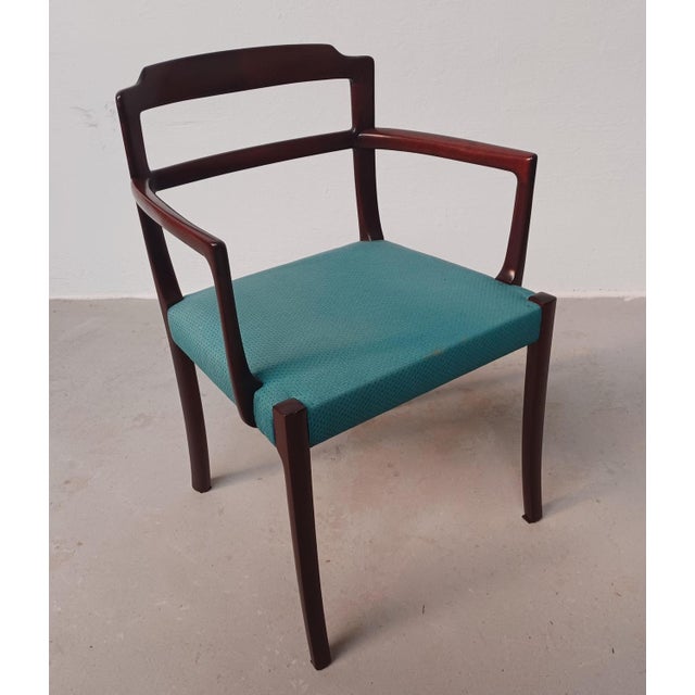 Set of Danish Mahogany Armchairs by Ole Wanscher for A.J. Iversen, Customizable Reupholstery, 1960s For Sale - Image 12 of 14
