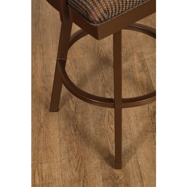 Tempo Industries Pair Of Swivel Bar Stools With Arms For Sale - Image 12 of 18