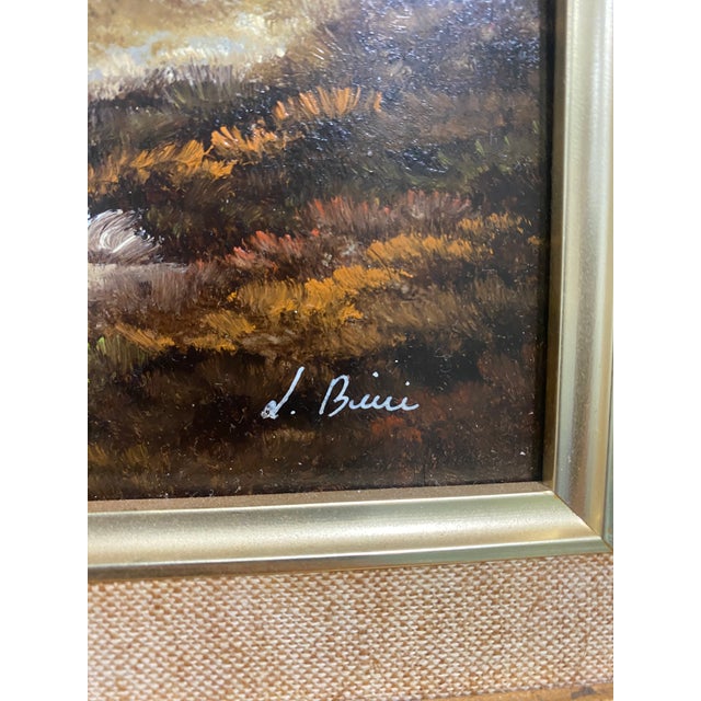 Pair of Italian Landscape Paintings on Copper by L. Bini For Sale In San Francisco - Image 6 of 12