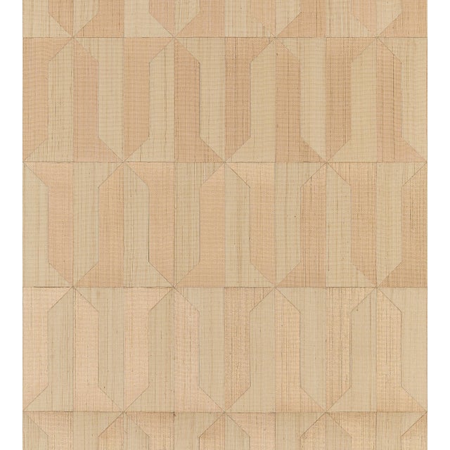 The House of Scalamandre Mezzo Sisal Wallcovering, Natural & Warm Gold For Sale