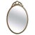 Glass Vintage Mid 20th Century Gold Oval Mirror For Sale - Image 7 of 7