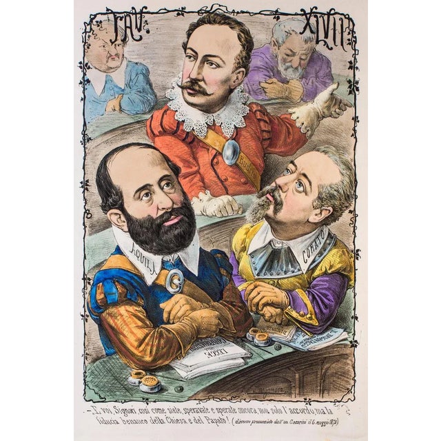 Legislative Assembly - Original Lithograph by A. Maganaro - 1870s 1870s For Sale - Image 3 of 3