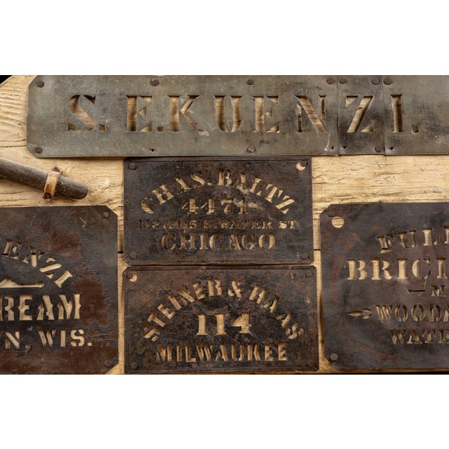Early American Dairy Company Sign and Stencil Display For Sale - Image 4 of 6