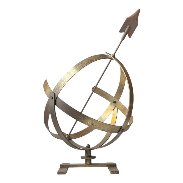 Vintage Scandinavian Nautical Sundial in Brass, 1950s For Sale