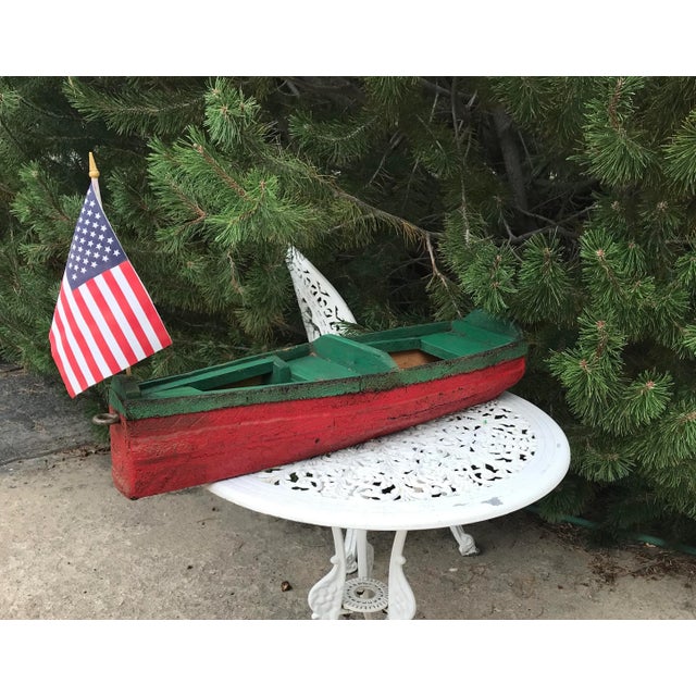 1920’s Folk Art Pond Boat. Original from a Door County boat house. Makes a fabulous summer centerpiece or presents at...