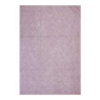 Contemporary Hooked Purple Rug 6'0" X 9'0" For Sale