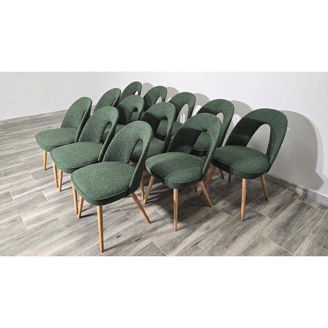 Vintage Dining Chairs by Antonin Suman, 1960s, Set of 12, in Restored conditions. Designed 1960 to 1969 I have official...