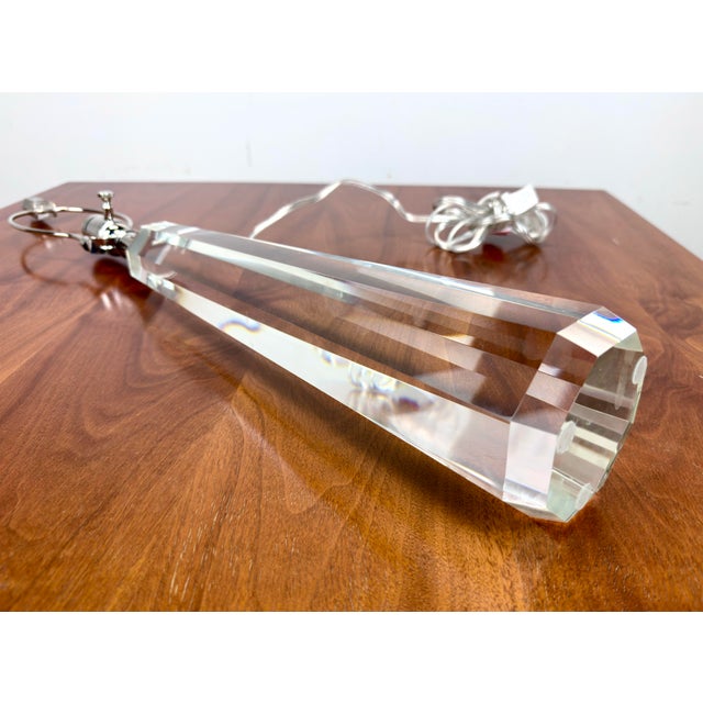 Modern Hudson Valley Lighting Taylor Collection Crystal Prism 1-Light Table Lamp For Sale - Image 3 of 8