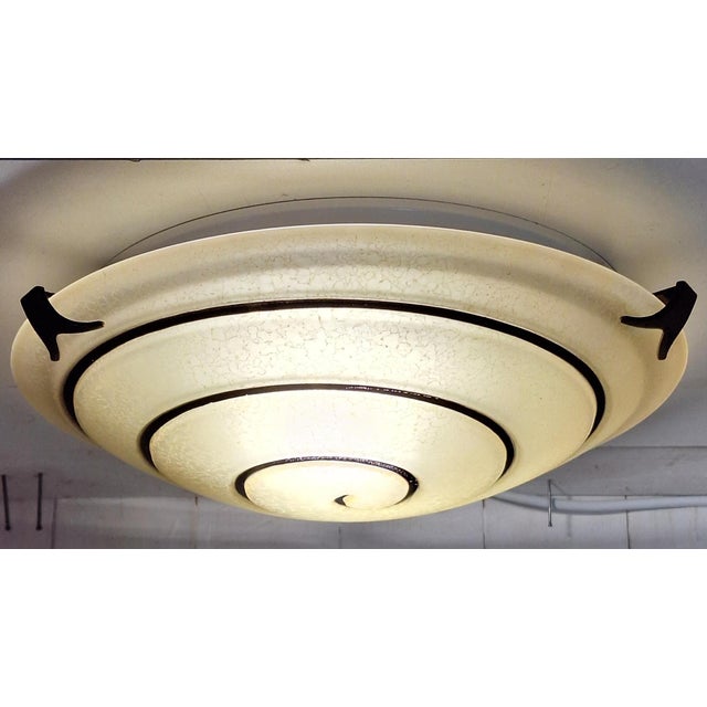 Metal Vintage Ceiling Lamp with Glass Shade, 2000s For Sale - Image 7 of 7
