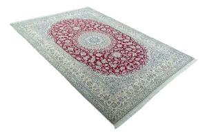 Nain 9la Oriental Rug with Silk Content