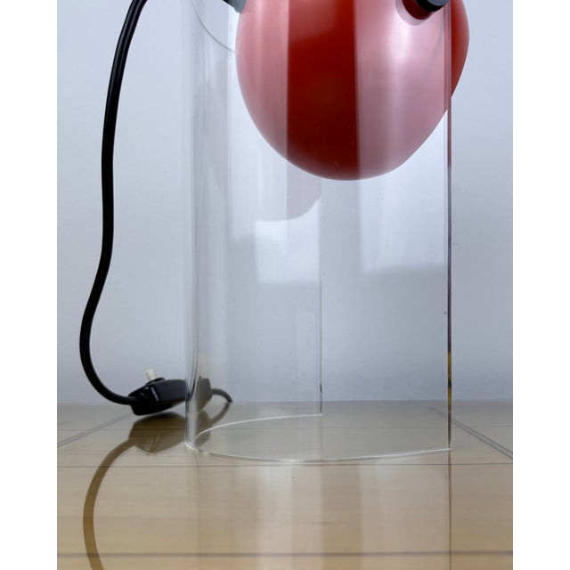 Space Age Orange Spot Light with Acrylic Stand, 1970s For Sale - Image 13 of 16