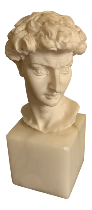 Vintage 1960s Arnoldo Gianelli Sculpture of Michaelangelo’s David, Signed Made in Italy