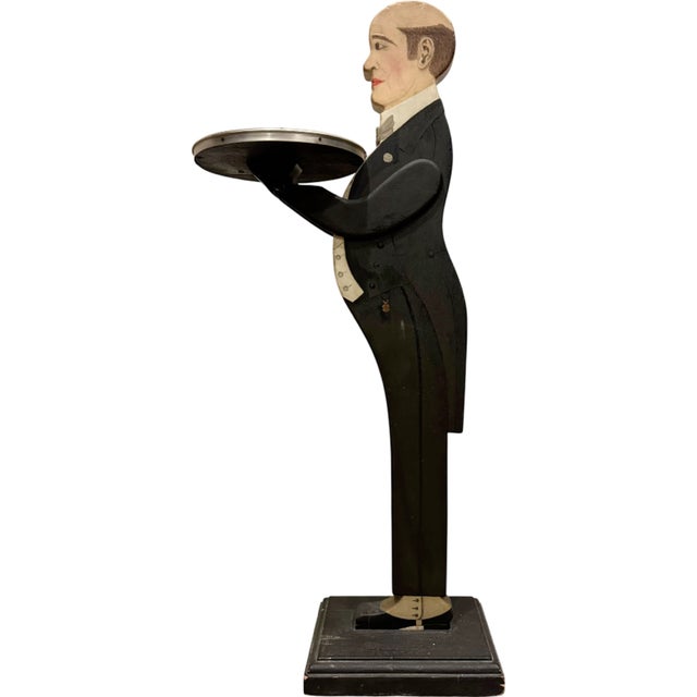 Early 20th Century Antique Hand Painted Wooden Butler Waiter For Sale - Image 5 of 15