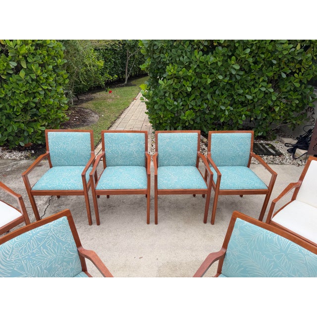 Wood Vintage American Walnut Armchairs by Charles McMurray Designs, Set of 8 For Sale - Image 7 of 18