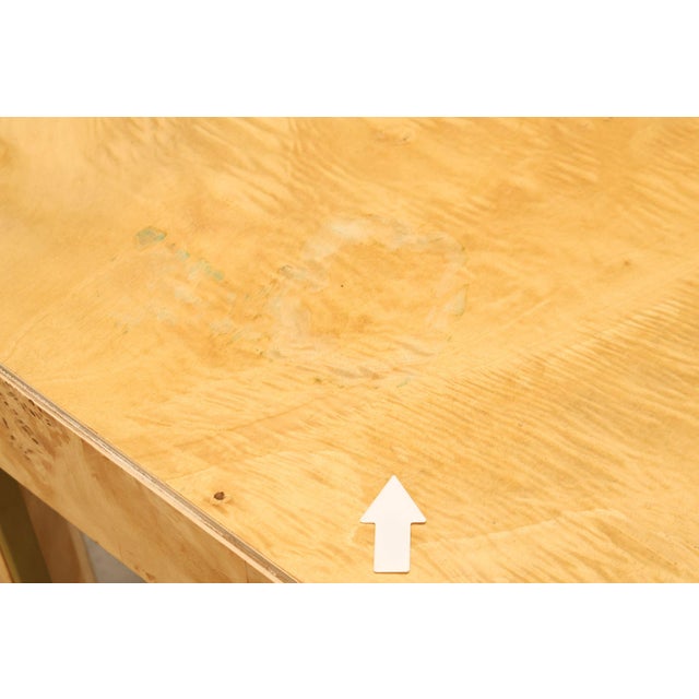 Wood Thomasville Burl Wood Square Dining Table With 2 Leaves For Sale - Image 7 of 18