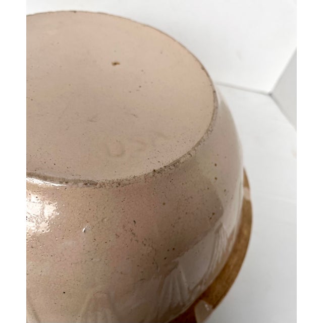 1930s Antique 1930s Ruckel Pottery Picket Fence Stoneware Bowl For Sale - Image 5 of 9