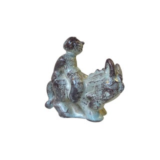 Ceramic Boy on Donkey Figurine from Michael Andersen & Son, 1950s For Sale