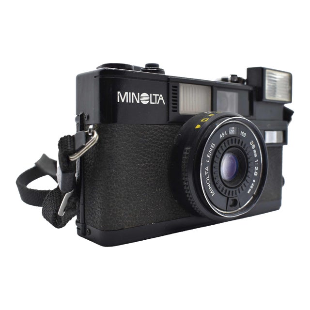 1980's Minolta Hi-Matic S2 With Fixed 38mm Lens With Popup Flash Film Camera For Sale