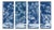 Blue Tree Panel, Unframed Artwork - Set Of 4 For Sale