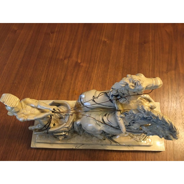 Ground Alabaster Chariot Figure, 1950s For Sale - Image 4 of 18