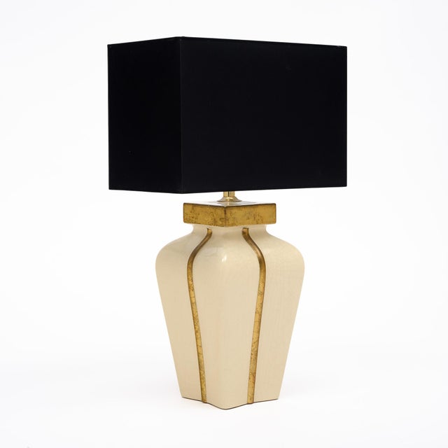 Maison Le Dauphin Period Mid-Century Modern Ceramic Lamp, French, Circa 1960 For Sale - Image 4 of 9