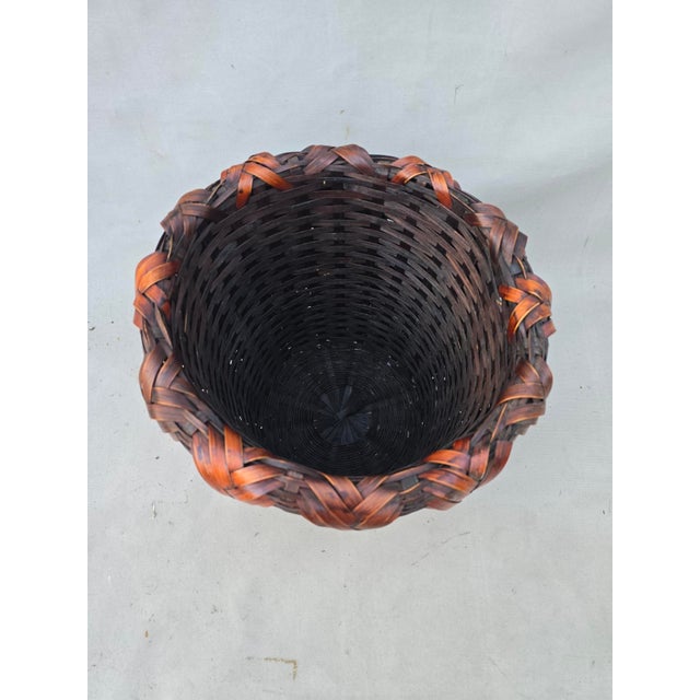 Japanese Ikebana Japanese Woven Basket For Sale - Image 3 of 5