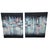 Mid-Century Modern Vintage Post-Modern Textured Abstract Paintings by Lee Reynolds - Pair For Sale - Image 3 of 9