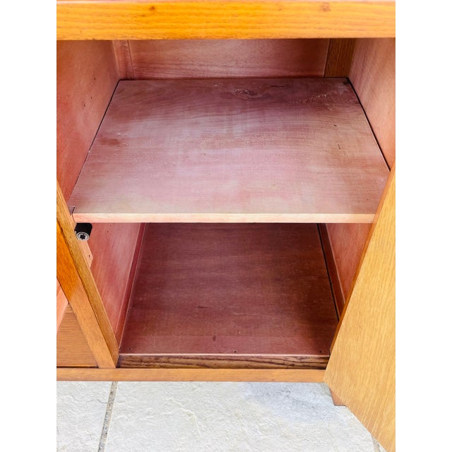 Vintage Oak Buffet with Drawers, 1950s For Sale - Image 18 of 18
