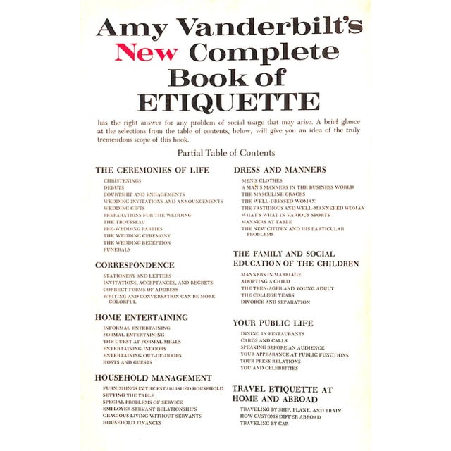 The Guide To Gracious Living VANDERBILT, Amy [733] pp. Doubleday and Company Inc., New York Book Club Edition 1963 8 1/2"...