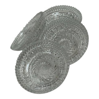 Vintage Midcentury Cut Glass Bowls, Set of Four For Sale