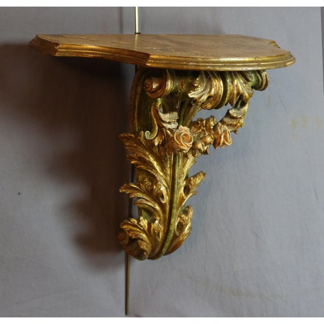1960s 20th-Century Painted and Gilded Wooden Console Tables, 1960s, Set of 2 For Sale - Image 5 of 13