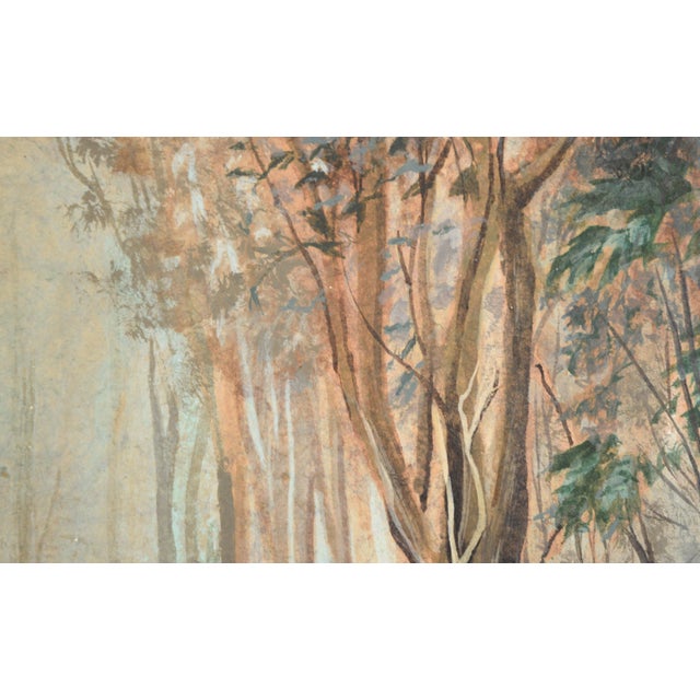 Green Misty Forest, 1970s Landscape by Gary Hicks For Sale - Image 8 of 11