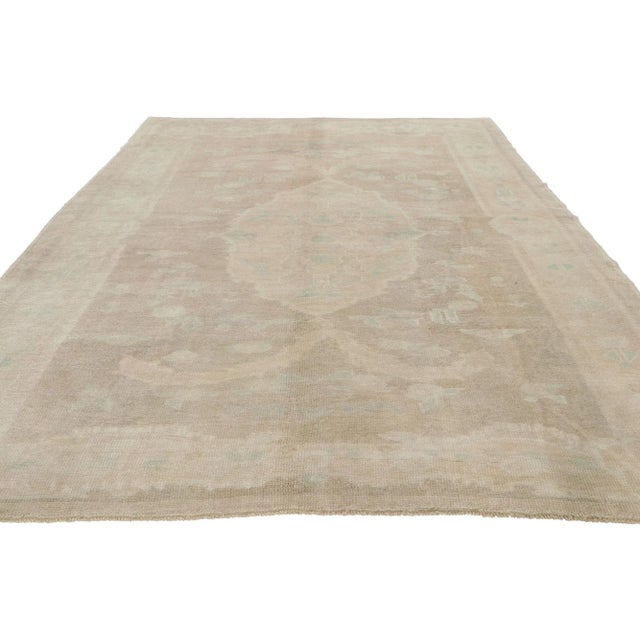Contemporary Vintage Turkish Oushak Rug - 05'00 X 08'00 For Sale - Image 3 of 10