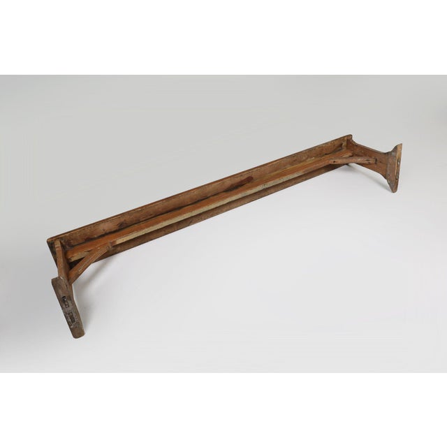 French Rustic Bench in Oak with Carvings, 1850s For Sale - Image 10 of 11