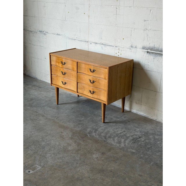 1960s Oak Dresser With 6 Drawers Danish Mid-Century Modern 1960s For Sale - Image 5 of 9