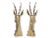 Mid 20th Century Polished Brass Stag’s Head Bookends / Mantle Ornaments For Sale - Image 5 of 6