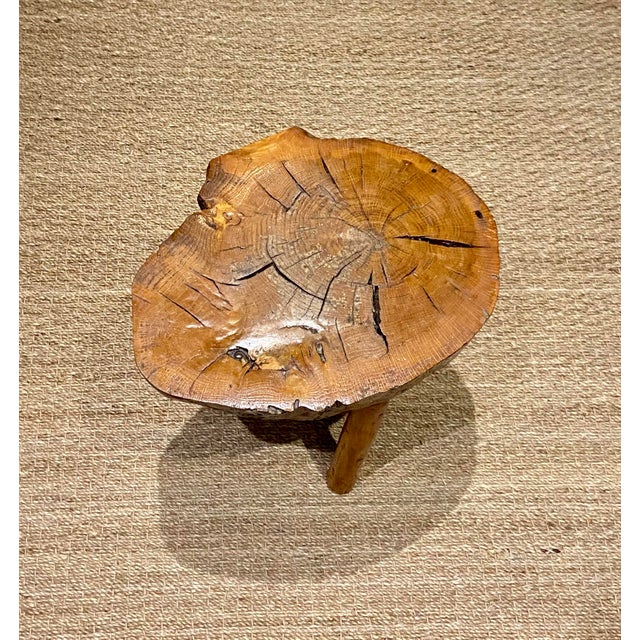 Brown Vintage Sculptural Wood Stools, 1970s, Set of 2 For Sale - Image 8 of 13