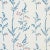 Sample - Schumacher Cynthia Embroidered Print Fabric in Blue For Sale