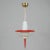 This unusual midcentury pendant was designed and manufactured in Italy in the 1950s. It features a red crinkle lacquered...
