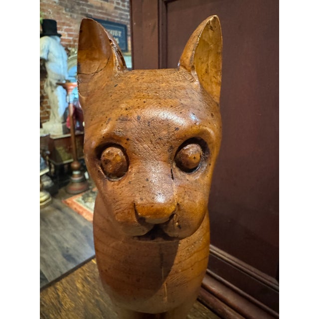 Wood Vintage Midcentury Cat Sculpture - Attr. Sarreid, Italy For Sale - Image 7 of 7