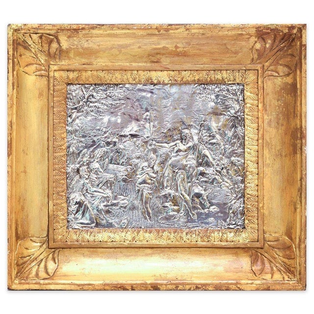 This silver bas-relief is an original decorative artwork realized in the mid-17th century. The work is an original relief...