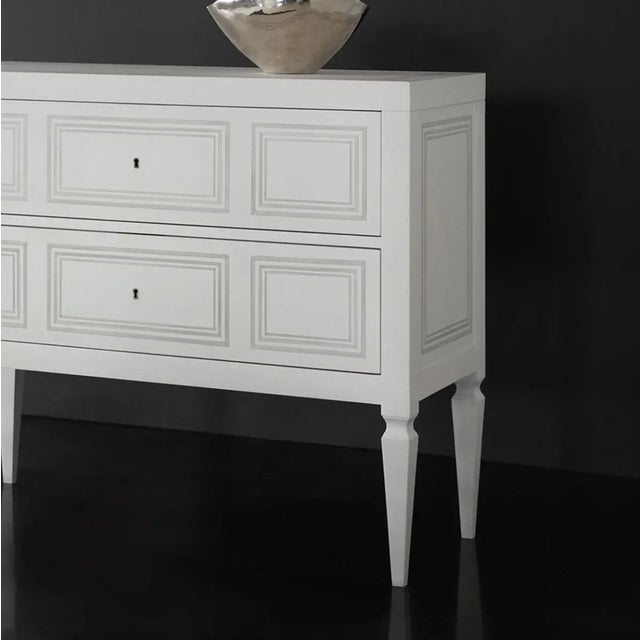Neoclassical Classic Painted Chest of Drawers For Sale - Image 3 of 5