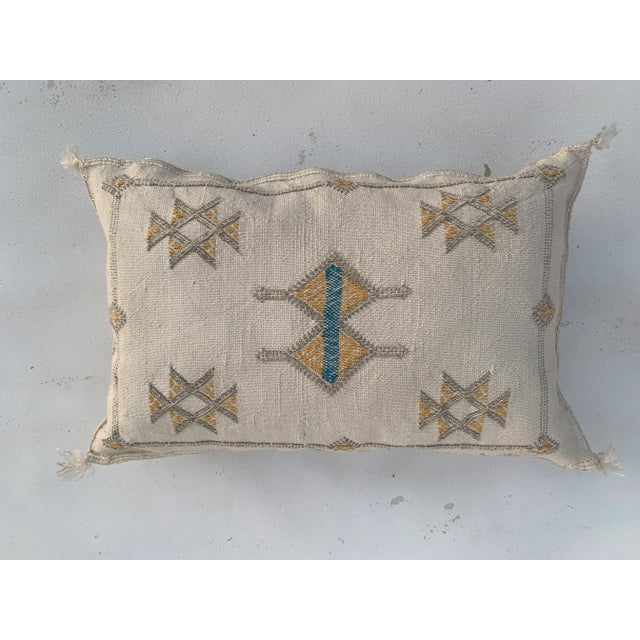 Early 21st Century Contemporary White Mizwad Silk Sabra Pillows Covers- a Pair For Sale - Image 5 of 11