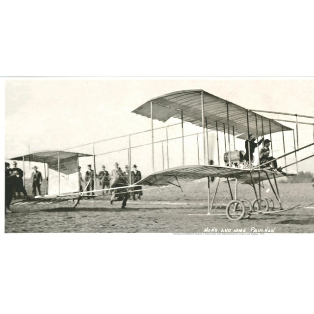 Realism Monsieur and Madame Paulhan, Wright Bros. 2d Model, 1910 by Roy Christian For Sale - Image 3 of 6