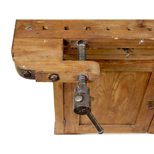 19th Century Swedish Pine Workbench, 1890s For Sale - Image 9 of 12