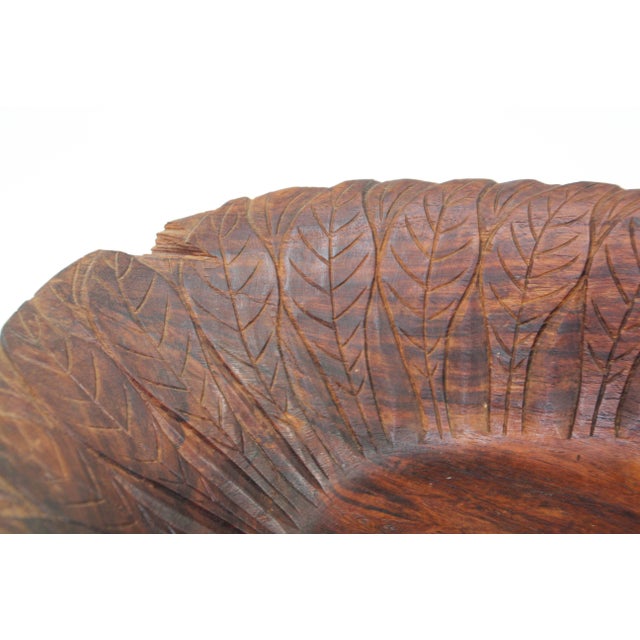 Large Hand-Carved Tribal Wooden Bowl from the Batak of Sumatra For Sale In Palm Springs - Image 6 of 13